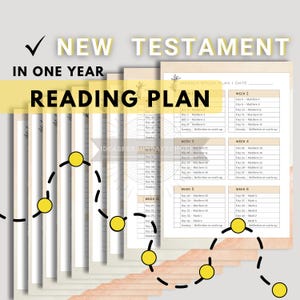 Daily New Testament Reading Plan | Printable One Year Bible Guide | Digital Download