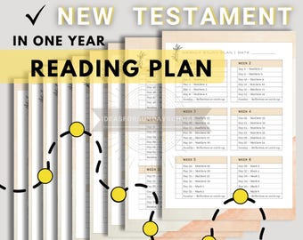 Daily New Testament Reading Plan | Printable One Year Bible Guide | Digital Download