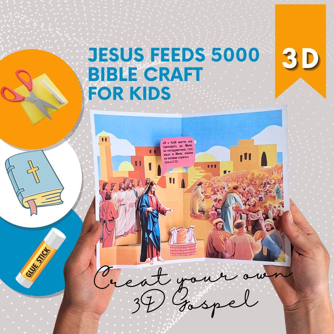 Jesus Feeds 5000 Bible Craft for Kids Printable - Etsy