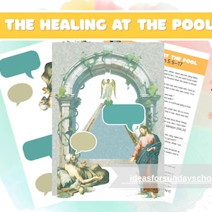 Jesus Heals at the Pool Craft for Kids – Printable Bible Activity | John 5:1–17 Sunday School Lesson | Healing at Bethesda Paper Craft
