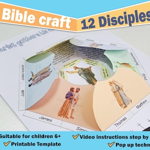 Bible crafts: Jesus gathers his Disciples and sent Disciples two by two. Sunday School Craft