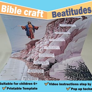 The Beatitudes | Printable Bible Craft | Sunday School | Kids Bible Lesson