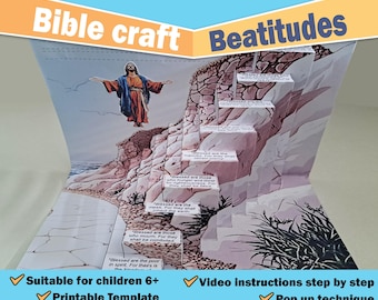 The Beatitudes | Printable Bible Craft | Sunday School | Kids Bible Lesson