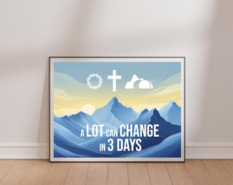 Christian Wall Art Poster | Trendy Christian Wall Art | Religious Wall Decor |  Christian Gifts Dorm Room | Digital Download