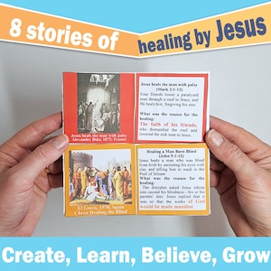 8 stories of healing by Jesus | Bible Craft For Kids | Miracles of Jesus | Printable Sunday School Activity | Healing in Gospel