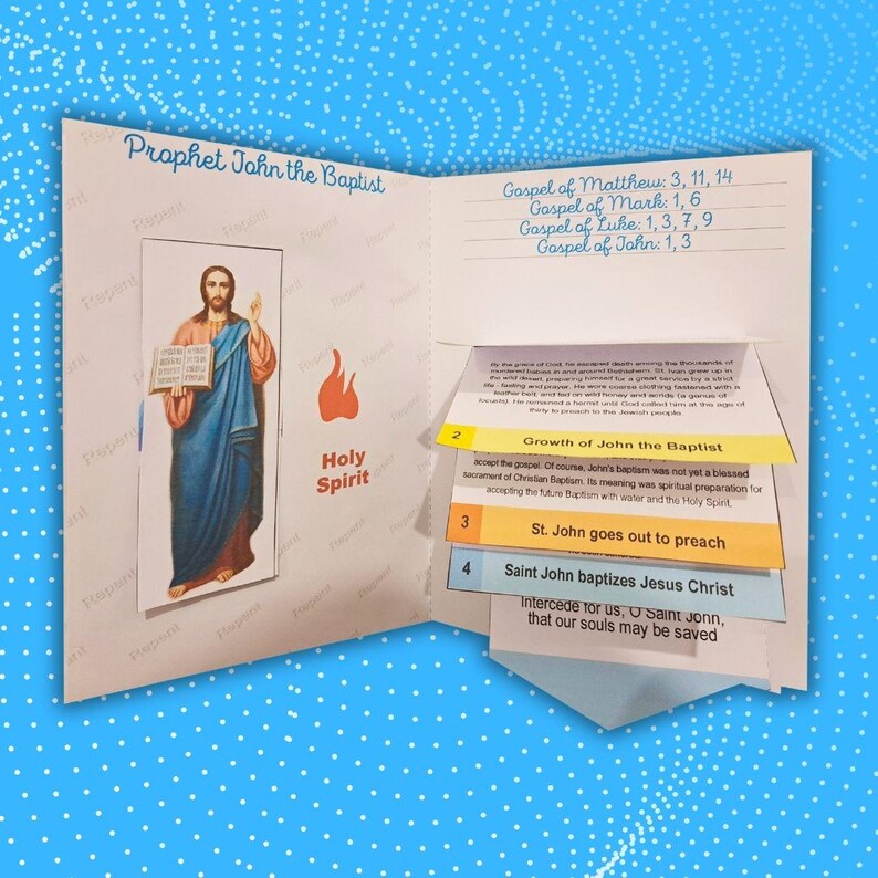 John the Baptist Craft, Sunday School Activity (printable Paper) - Etsy