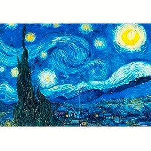 Sterrennacht van Van Gogh Geïnspireerd 5D DIY Diamant Schilderij Kit Full Canvas Strass Borduurwerk Crystal Art Kit Nummers Craft Nachtelijke Hemel