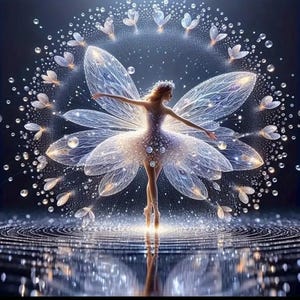 Ballet ange fée avec des ailes 5D kits de peinture diamant bricolage pleine toile strass broderie cristal art kit par numéros artisanat papillon
