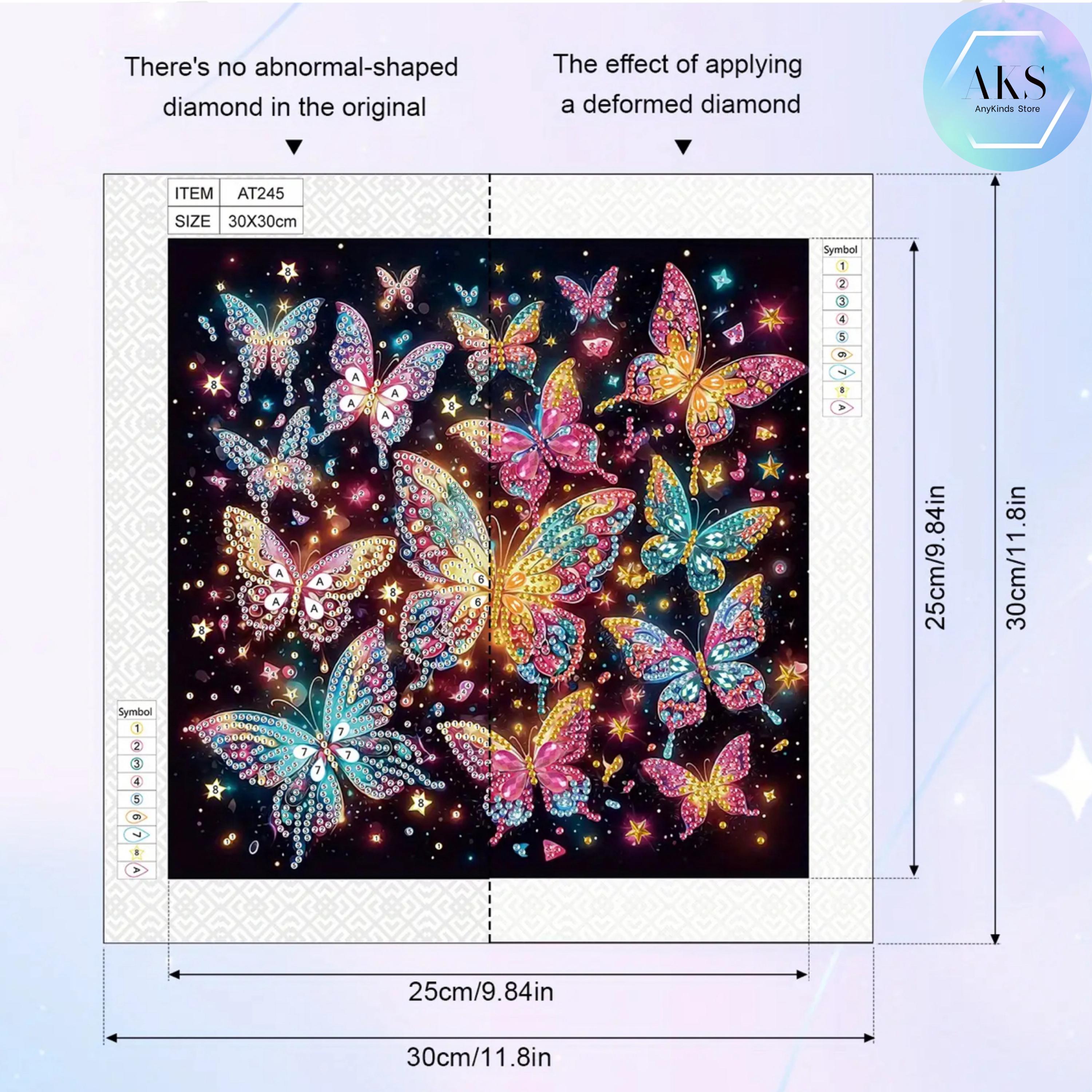 Paradise Butterflies 5D DIY Diamond Art Painting Kits Full Canvas ...