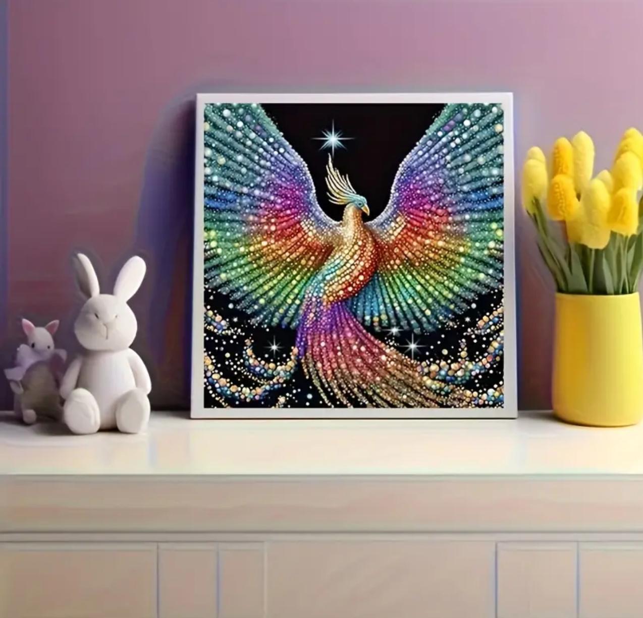 Multicoloured Peacock 5D DIY Diamond Art Painting Kits Full Canvas ...