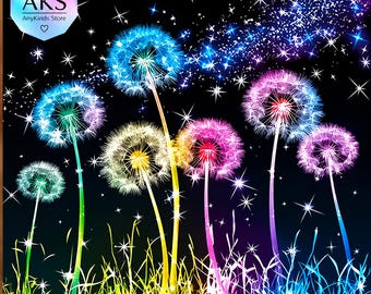 Multicoloured Dandelion Diamond Painting Kit 5D Diamond Art Colourful Crystal Art Kit DIY Craft Kit Flower Wall Art Gift for Her Him Xmas