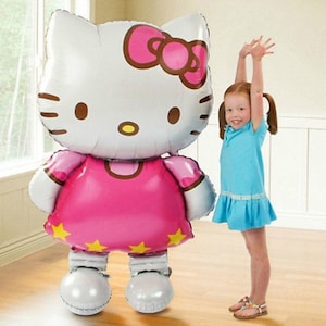 Hello Kitty Foil Balloon 116X65cm For Kids Birthday Party Baby Shower Decoration Celebration Aluminum Foil Balloons Cartoon