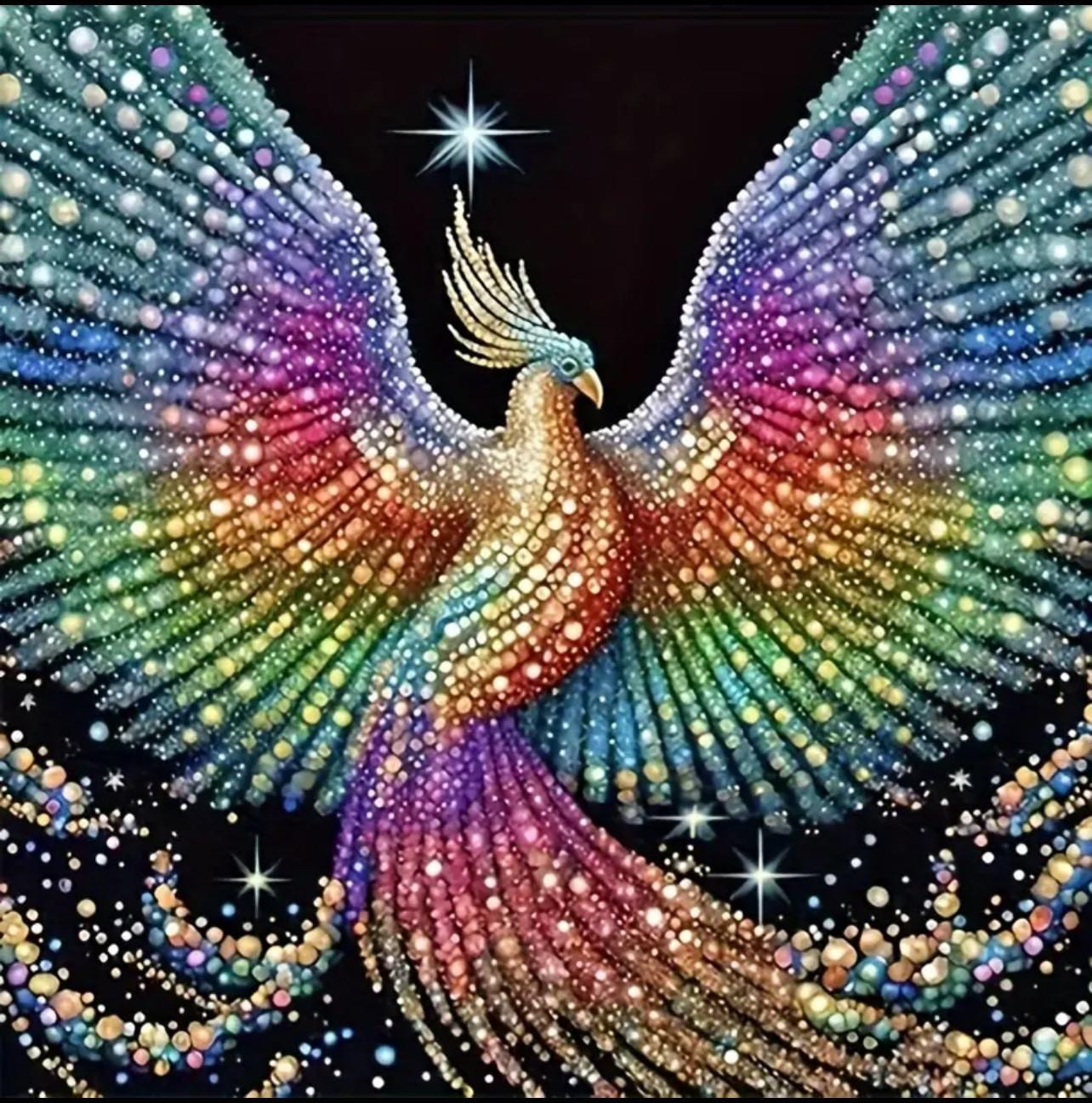 Multicoloured Peacock 5D DIY Diamond Art Painting Kits Full Canvas ...