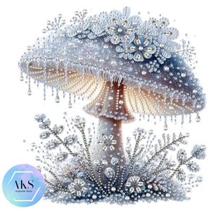 Champignon d'hiver 5D bricolage diamant art peinture Kits toile strass broderie champignon vénéneux cristal art artisanat kit chiffres diamant