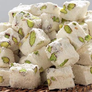 Pasha with Double Roasted Pistachio Turkish Delight Lokum Top Quality Turkish Delight Flavours Handcrafted Perfect Gift for Special Occasion