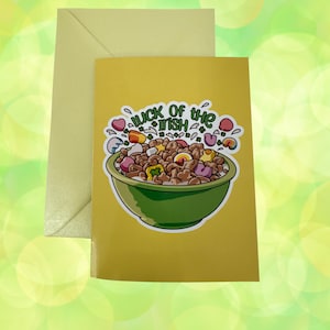 Carte porte-bonheur porte-bonheur | Carte de remerciement | Jeu de mots | de voeux | Carte mignonne | Porte-bonheur | Chance des Irlandais | Personnalisez