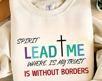 Christian Bible Verse Png, Spirit Lead Me Design (Digital Download)