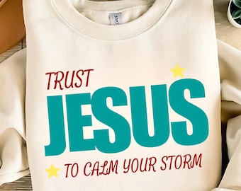 Trust Jesus Png, Christian Bible Verse Design (Digital Download)