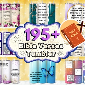 195 + Bible Verses Tumbler Wrap Designs Bundle, Christian Tumbler, Faith Tumbler, Christian Quotes Religious Tumbler, 20oz Bible Verse Wrap