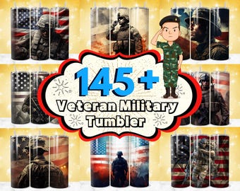 Veteran Tumbler Wrap Designs, Military Sublimation (PNG Digital Download)