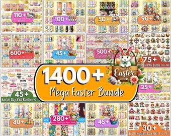 1400+ Mega Easter Sublimation Bundle, Easter Tumbler Bundle, Easter Svg Bundle, Easter Mug, Easter Svg, Easter 40oz, Easter Glass Can Wrap