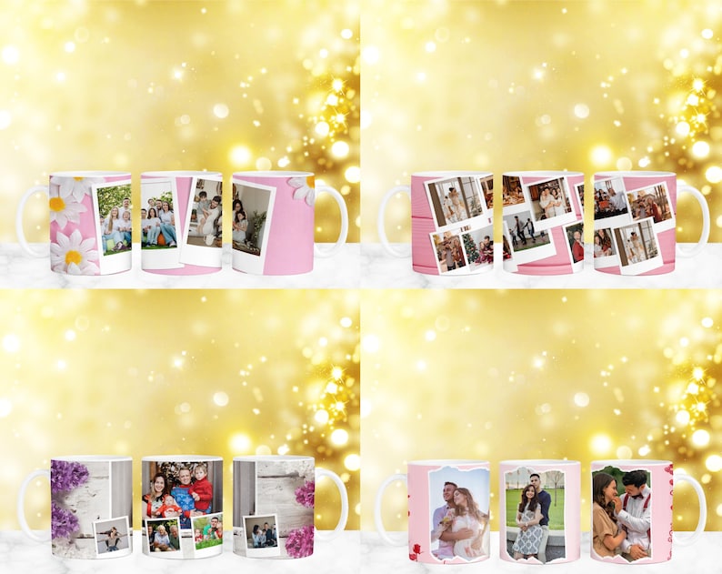 Subli Photo 800 + Add Your Own Photo Mug Wrap Designs, Photo Collage Mug, Family ...