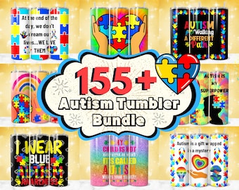Autism Awareness Tumbler Wrap Designs, Neurodiversity Sublimation (Digital Download)