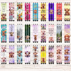 May include: Set of 30 colourful phone cases featuring Highland Cow designs with various sayings. The cases are made of durable plastic and have a sleek, modern look.