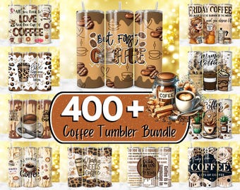 Coffee Tumbler Wrap Bundle, Coffee Quotes PNG (Digital Download)