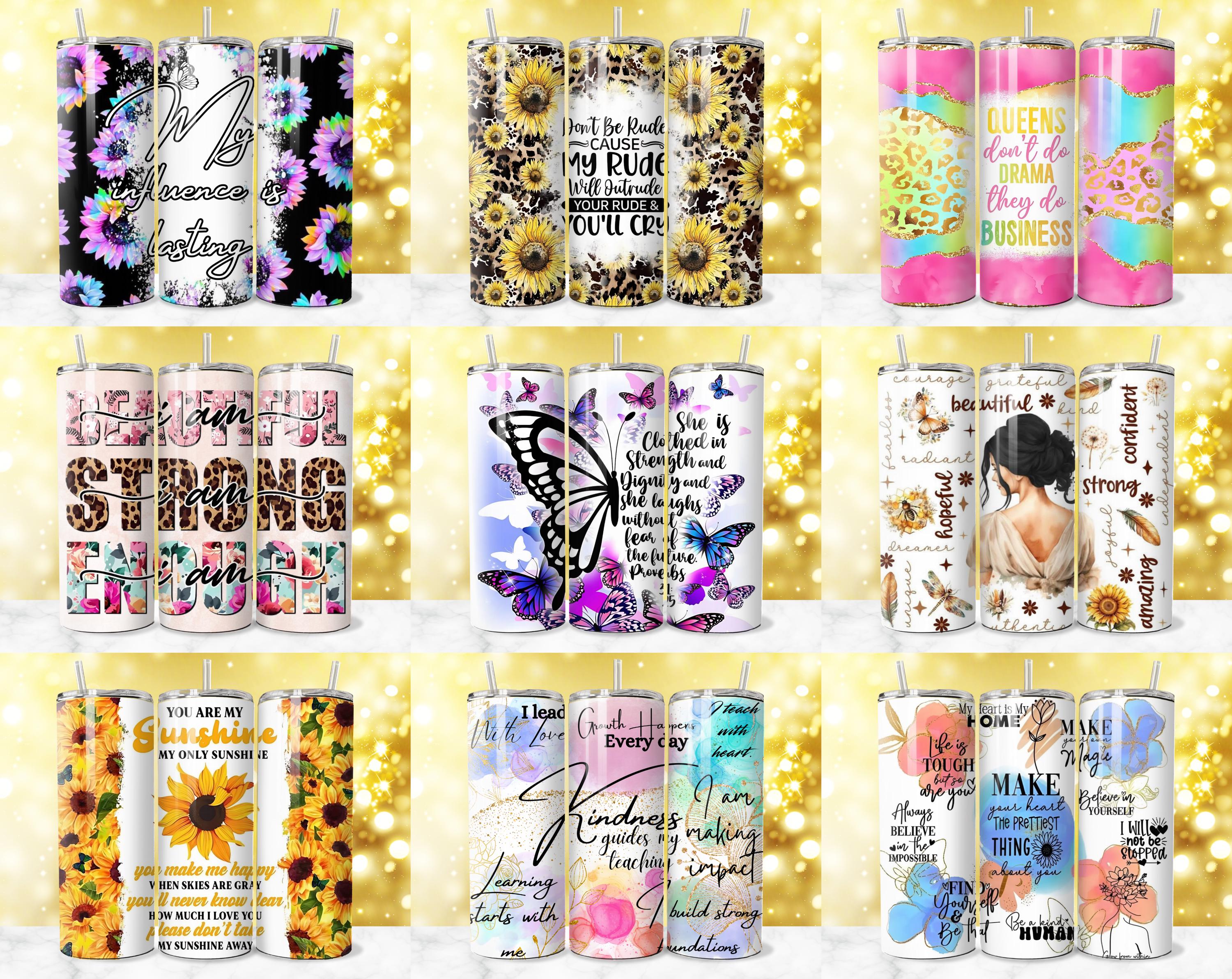 260+ Positive Affirmation Tumbler Wrap Designs, Positive Quotes Tumbler ...