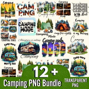 12+ Camping Png Bundle, Camping Crew Png, Nature Adventure Pngs, Tent Silhouette Png, Outdoor Adventure Png, Friends Fires Fun Camping PNG