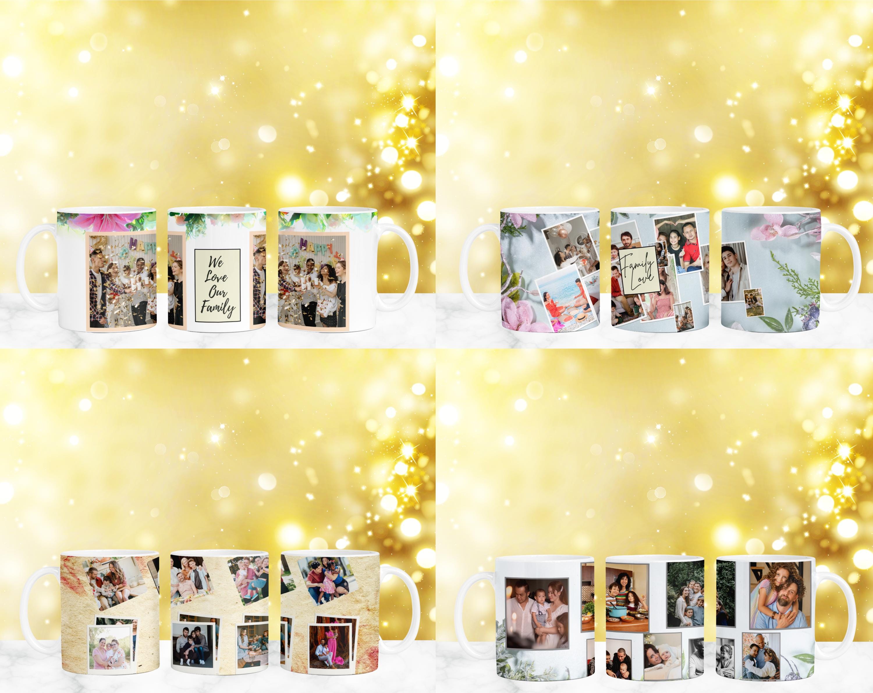 Subli Photo 800 + Add Your Own Photo Mug Wrap Designs, Photo Collage Mug, Family ...