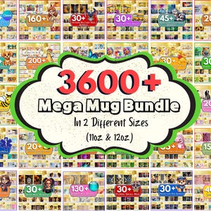 3600+ Mega Mug Wrap Designs Bundle, Christmas Mug Wrap, 11oz & 15oz Mug Sublimation, Coffee Mug, Teacher Mug, Photo Mug, Gnome Mug, Cow Mug