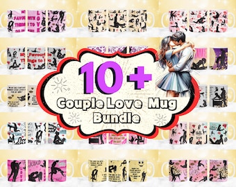 10 + Couple Love Mug Bundle, 11oz & 15oz Funny Dirty Valentine Mug PNG, My Favorite Thing To Do Is You Mug PNG, Adult Humor Mug, Lovers Mug