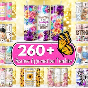 260+ Positive Affirmation Tumbler Wrap Designs, Positive Quotes Tumbler Wrap, Motivational Tumbler, Inspirational Tumbler, Self Love Tumbler