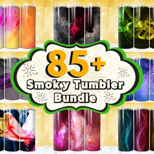 85 + Smoke Tumbler Wrap Designs,  20 oz Smoke Sublimation Designs, Black Smoke Tumbler Wrap, Smoke Wrap PNG, Smoke Lover PNG, Skinny Tumbler