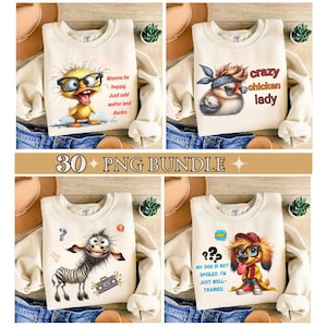 30 + Funny Animal Png Bundle, Rustic Farmhouse Png, Funny Farm Animal png, Trendy Sarcastic Pngs, Office humor Png, Sassy Sarcastic Png