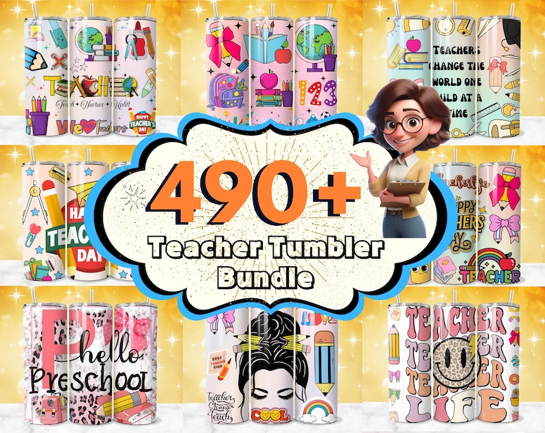 490+ Teacher Tumbler Wrap, 20oz Teacher Sublimation Designs, Teacher Affirmations, Teacher Life Tumbler, Teacher Nutrition Facts,Teacher PNG image 1