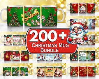 200+ Christmas Mug Wrap, Santa Claus Mug Wrap, Christmas Gnome Mug Wrap, 11oz & 15oz Xmas Mug, Winter Holiday Mug Wrap, Xmas Sublimation PNG