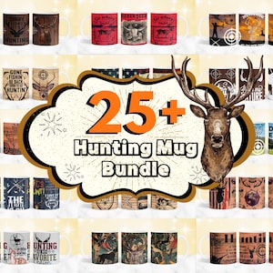 25 + Hunting Mug Bundle, Hunting Wilderness Deer Mug Wrap, 3D Deer American Flag Mug Wrap, 11oz & 15oz Coffee Mug, Mug Sublimation Design