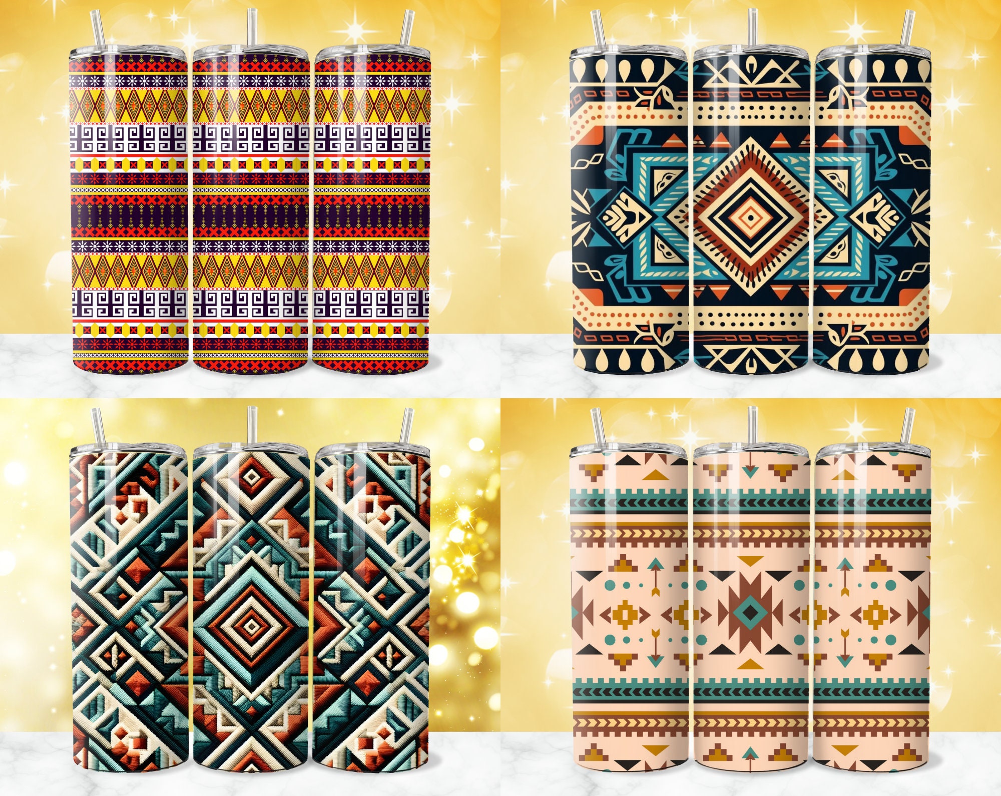 80 + Aztec Tumbler Wrap, Aztec Pattern Tumbler, Aztec Inspire Tumbler ...