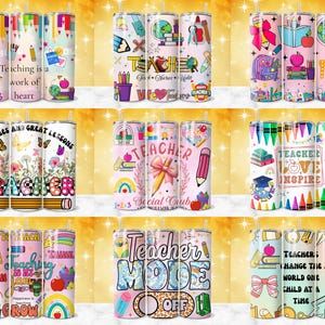 490+ Teacher Tumbler Wrap, 20oz Teacher Sublimation Designs, Teacher Affirmations, Teacher Life Tumbler, Teacher Nutrition Facts,Teacher PNG image 2