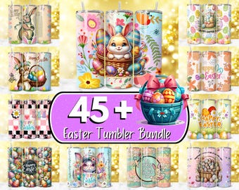 45 + Easter Tumbler Wrap Designs Bundle, 20oz Easter Sublimation Designs, Easter Peeps Tumbler, Easter Bunny Tumbler, Happy Easter Tumbler