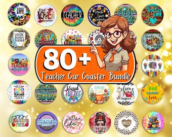80+ Teacher Car Coaster Designs, Teaching Sublimation Coaster, Teacher Life PNG, Western Teacher Car Coaster PNG, Coaster Designs, Round PNG