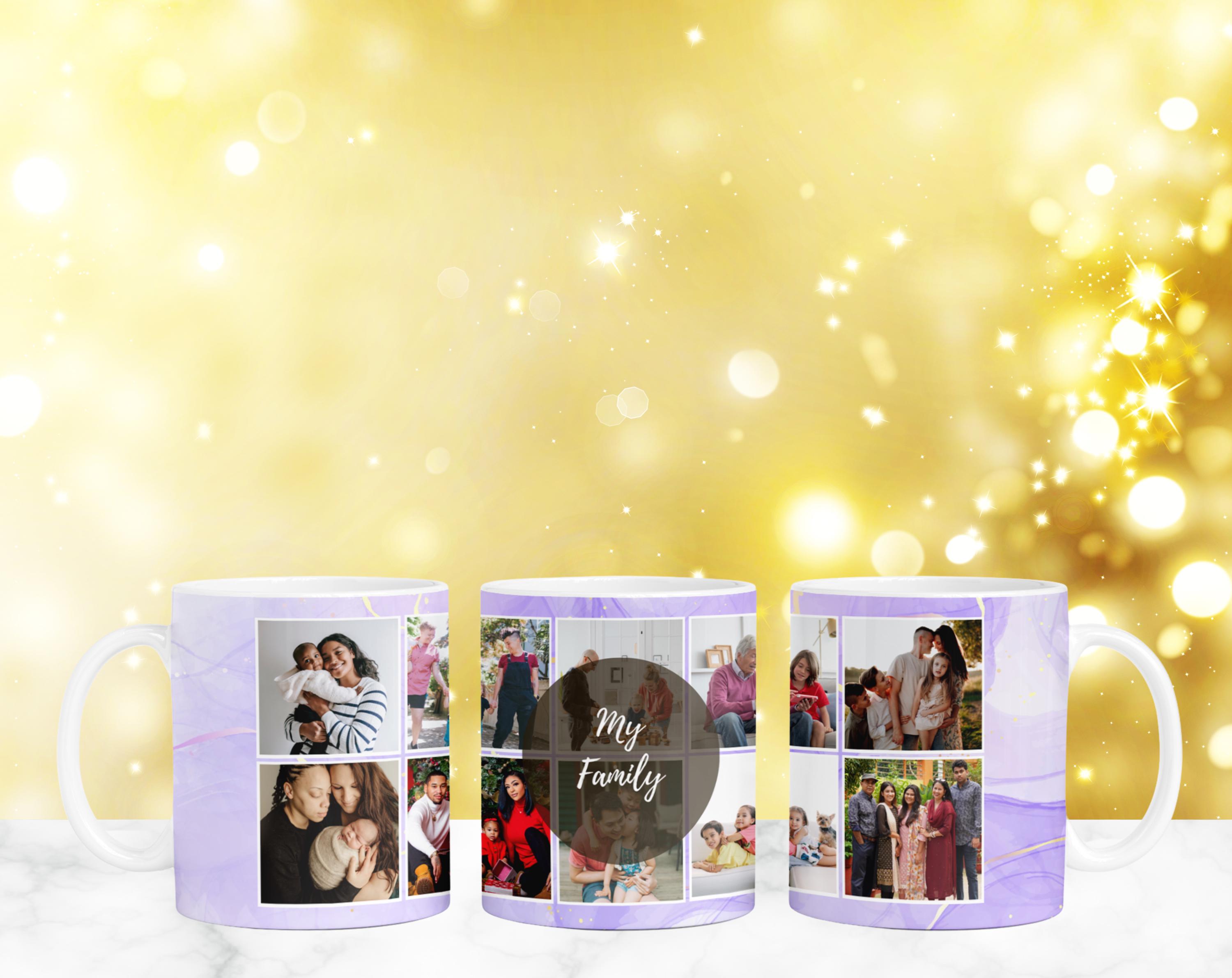 Subli Photo 800 + Add Your Own Photo Mug Wrap Designs, Photo Collage Mug, Family ...