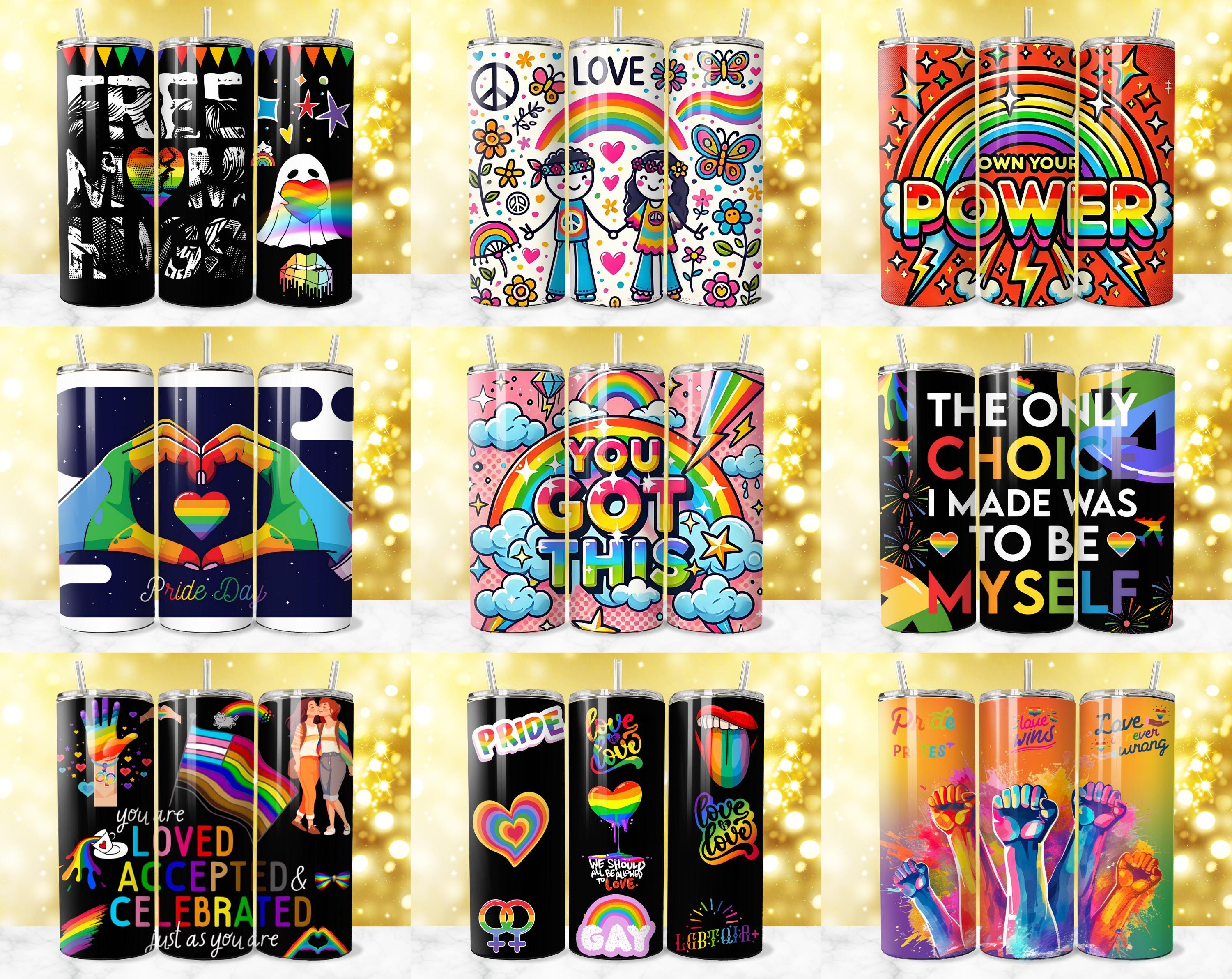 220 + LGBT Tumbler Wrap Designs Bundle, Pride Flag Tumbler, LGBT ...
