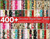 Christmas Digital Paper pack, Vintage Christmas Digital Paper, Christmas Scrapbook, Christmas Seamless Pattern, Christmas Backgrounds PNG