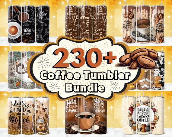 230+ Coffee Tumbler Wrap Designs Bundle, 20 oz Coffee Sublimation Designs, Coffee Quotes Tumbler PNG,  Coffee Lover Tumbler Wrap, Coffee PNG