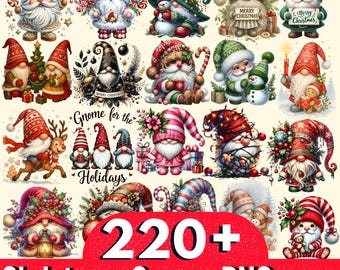 220 + Christmas Gnome Png, Merry Christmas Png Bundle, Gnome Png, Funny Christmas Png, Christmas Sublimation, Gnome Clipart Png, Cute Gnome