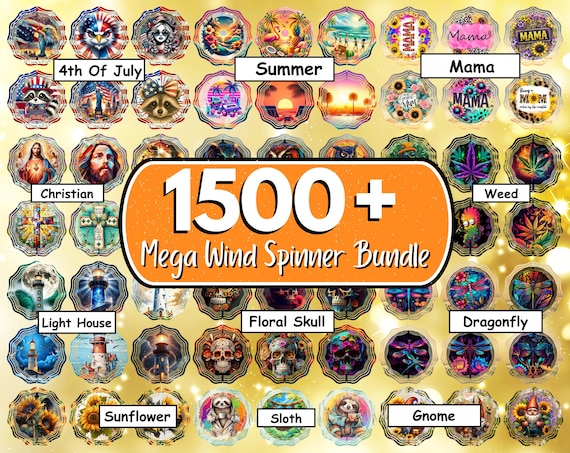 1500+ Mega Wind Spinner Bundle, Wind Spinner Clipart, Spinner Png,  Wind Spinner Sublimation Design, Wind Spinner Png, 4th July Wind Spinner
